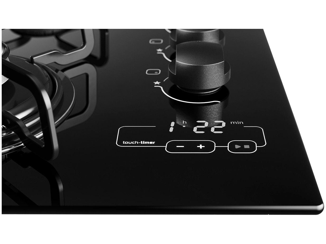 Cooktop 5 Bocas Brastemp Ative! BDT85 à Gás Natural e GLP Acendimento