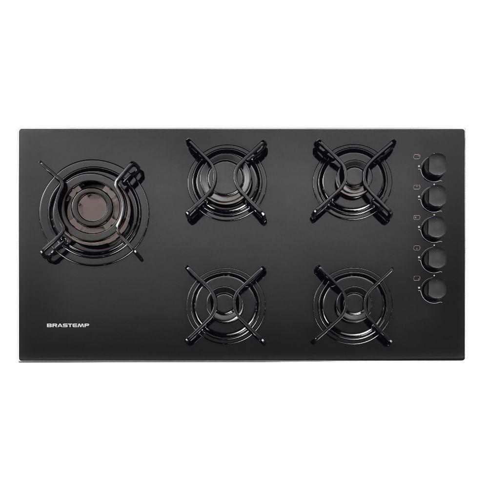 Cooktop 5 bocas Brastemp com quadrichama e acendimento automático