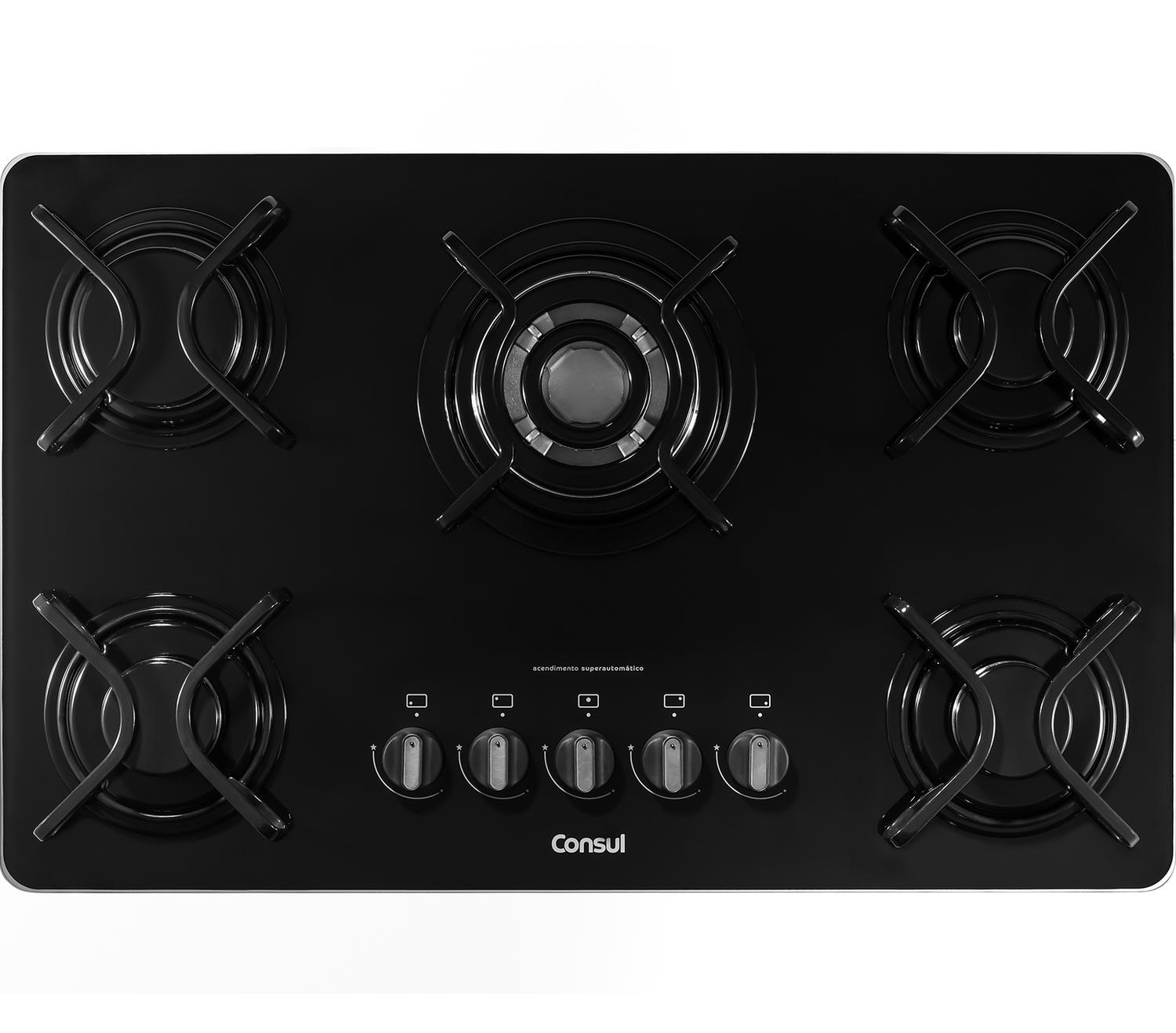 Cooktop 5 bocas Consul com quadrichama e acendimento automático