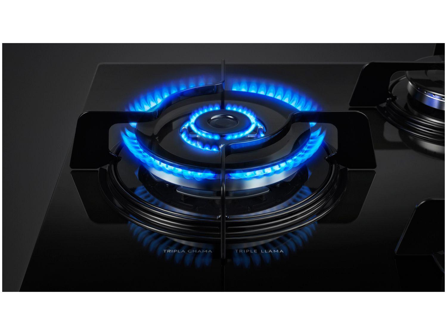 Cooktop 5 Bocas Electrolux a Gás Preto Triplachama KE5TD