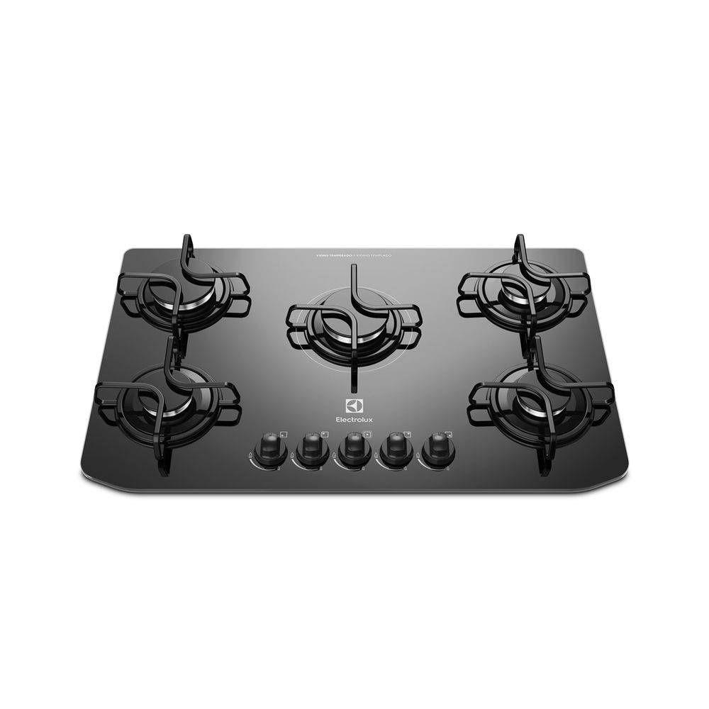 Cooktop 5 Bocas Electrolux Preto a Gás GLP GC70V Cooktop Magazine