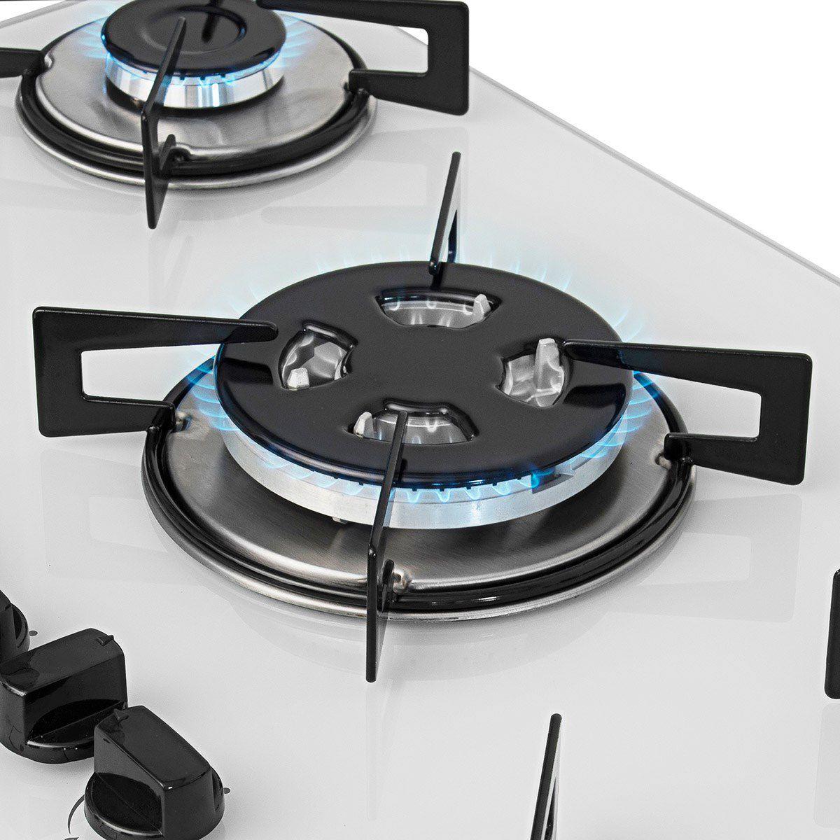 Cooktop 5 Bocas Vidro Branco Suggar Cooktop 5 Bocas Magazine Luiza