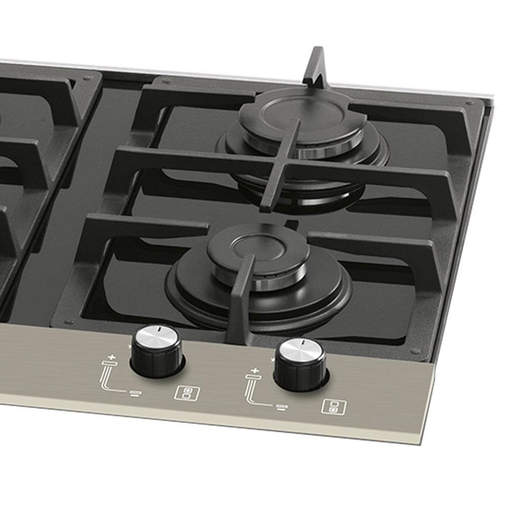 Cooktop a Gás 4 Bocas Fischer 2087425481 Platinium Bivolt Preto