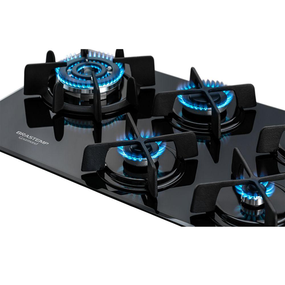 Cooktop a Gás Brastemp Gourmand Timer 5 Queimadores Bivolt BDT86AEUNA