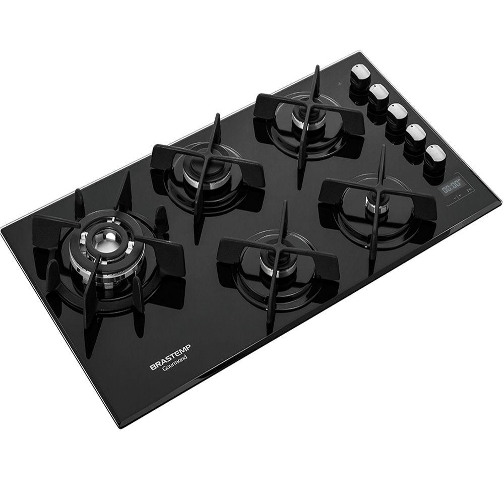 Cooktop a Gás Brastemp Gourmand Timer 5 Queimadores Bivolt BDT86AEUNA