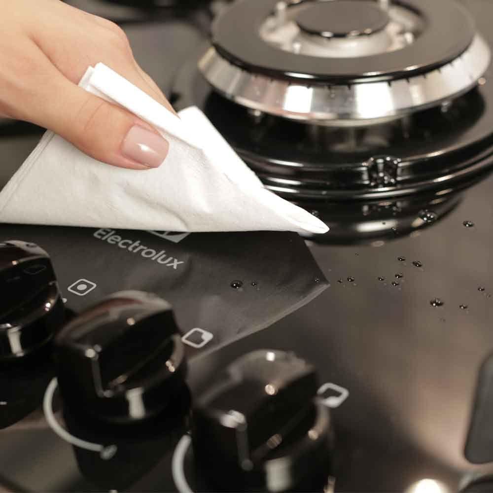 Cooktop a Gás Electrolux 4 Bocas Chama Rápida Vidro Preto Bivolt GC60V