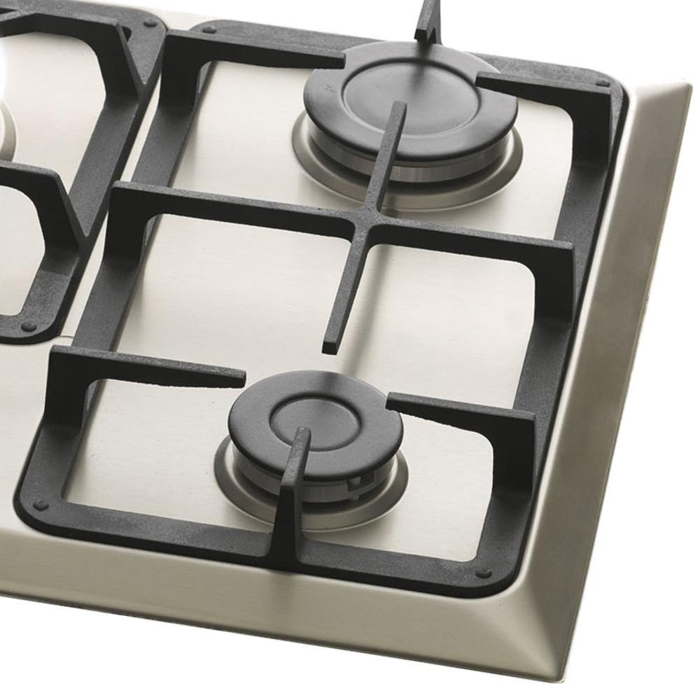 Cooktop Á Gás Fischer Mesa Inox 5 Bocas Tripla Chama Inox Bivolt 23678.