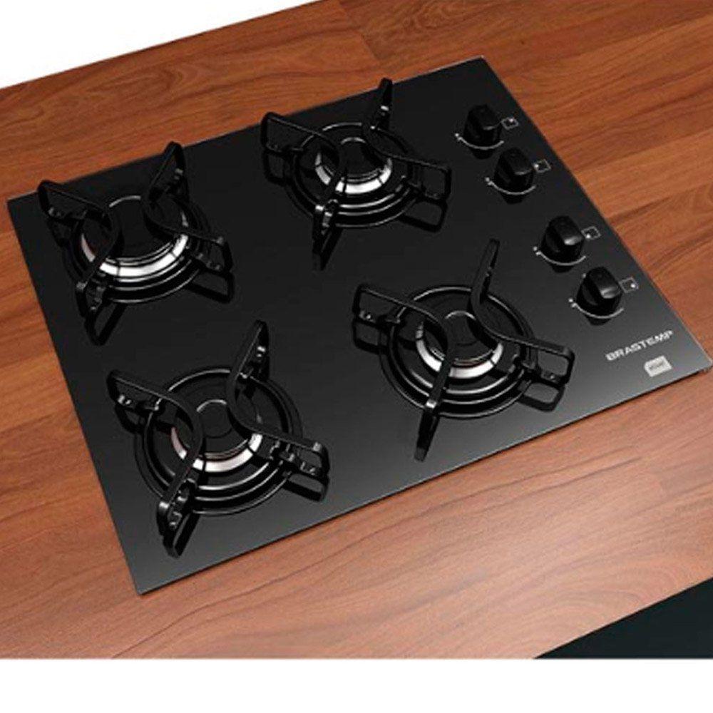 Cooktop Brastemp 4 Bocas Acendimento Automático e Discos Esmaltados