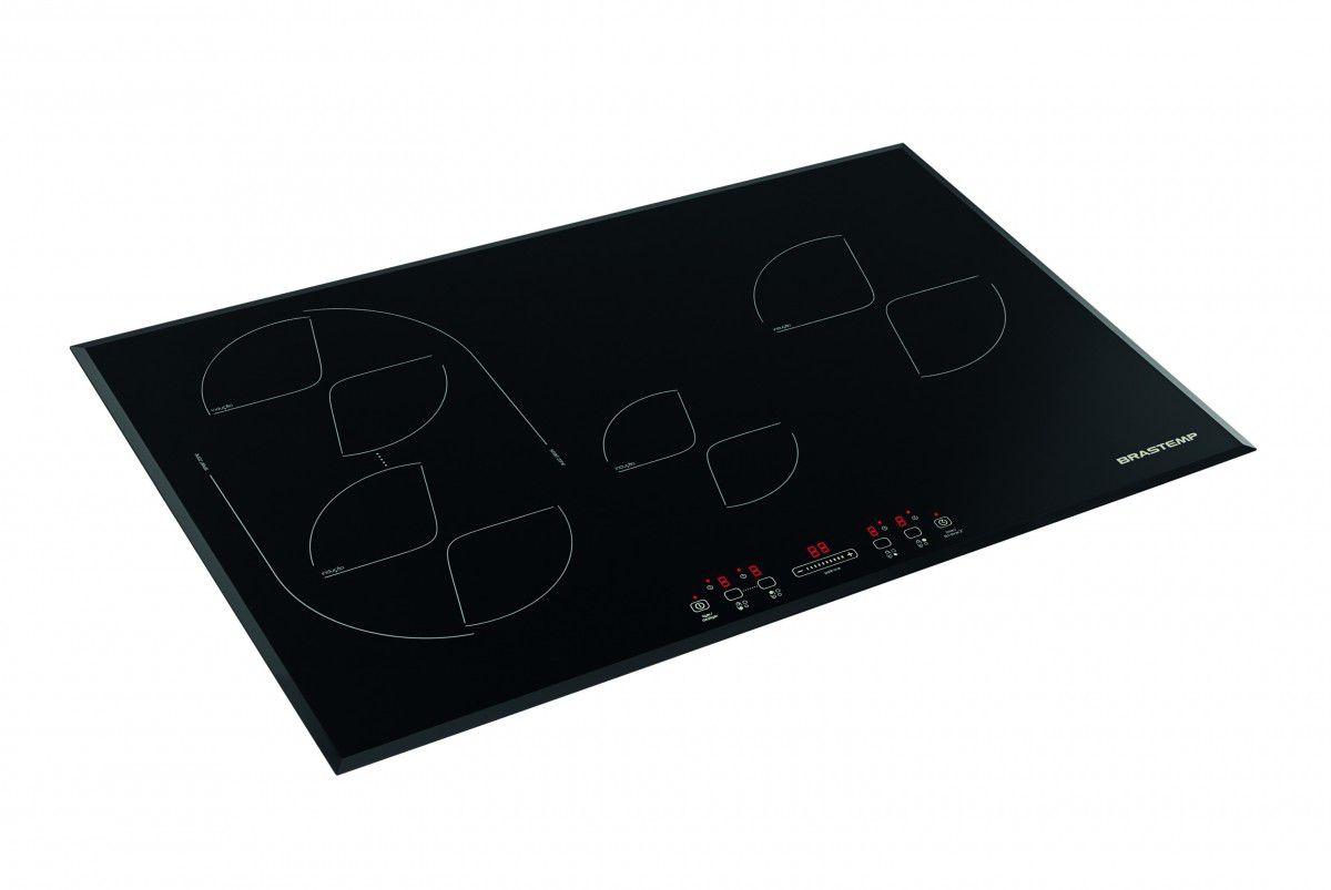 Cooktop Brastemp Gourmand 4 Bocas Vitroceramico Elétrico Indução Preto