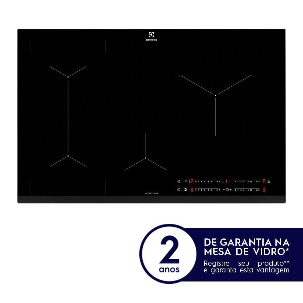 Cooktop de Indução 4 Zonas Unicook Preto Electrolux (IE80P) Cooktop Magazine Luiza