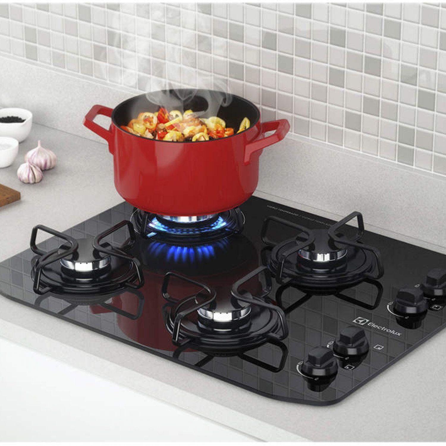 Cooktop Electrolux 4 Bocas a Gás Superautomático Mesa em Vidro GC58V