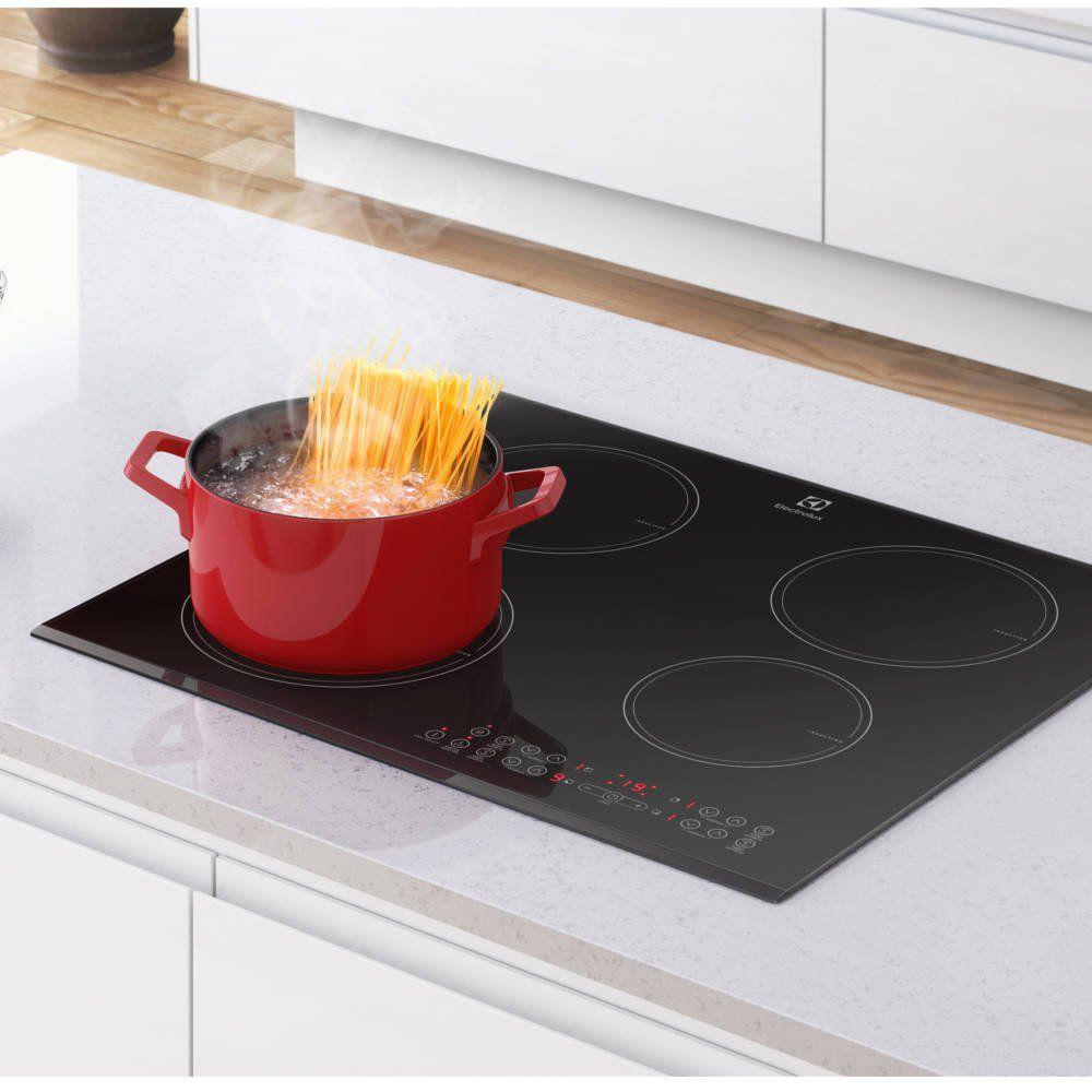 Cooktop Electrolux 4 Bocas Vidro Preto Indução 220V IC60 Cooktop Magazine Luiza