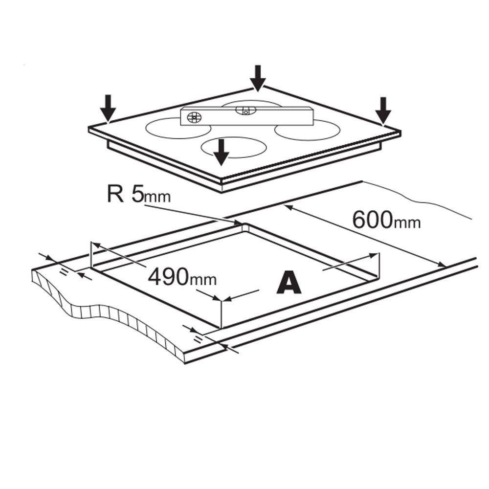 Cooktop Electrolux 4 Bocas Vidro Preto Indução 220V IC60 Cooktop 4