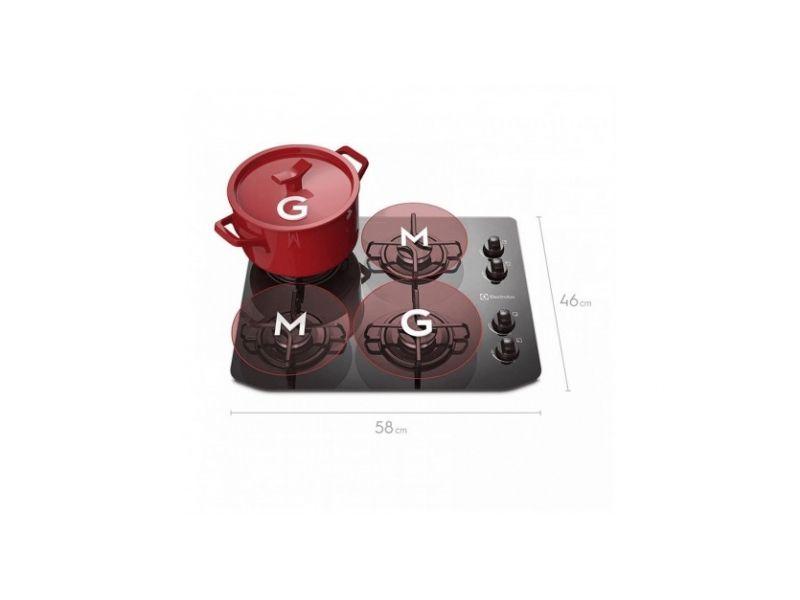 Cooktop Electrolux 4 Queimadores Preto GC58V Bivolt Cooktop