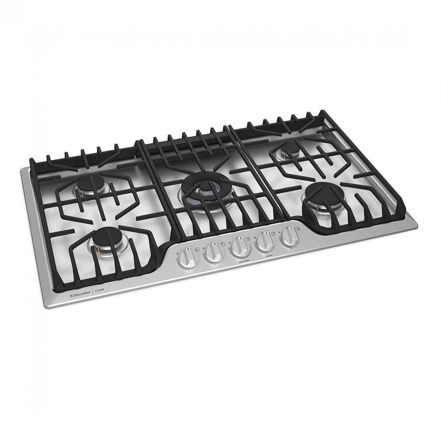 Cooktop Electrolux 5 Bocas a Gás Icon Turbo Flame Automático Inox