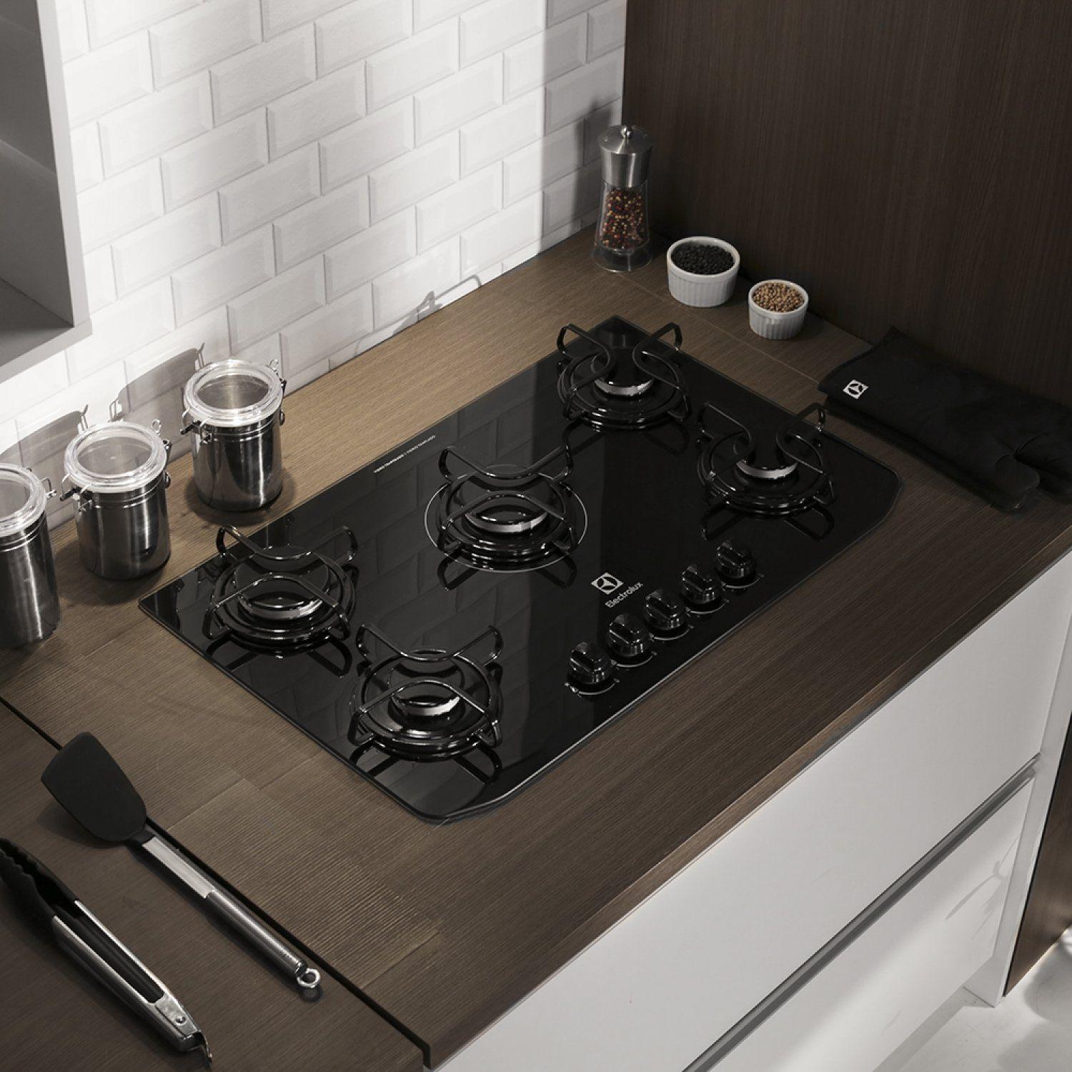 Cooktop Electrolux 5 Bocas a Gás Superautomatico Mesa em Vidro GC70V