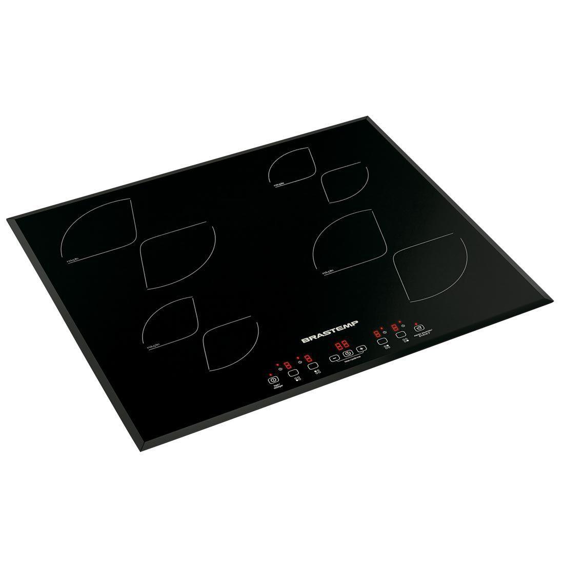 Cooktop Elétrico Brastemp de Indução 4 Queimadores Vitrocerâmico 220V
