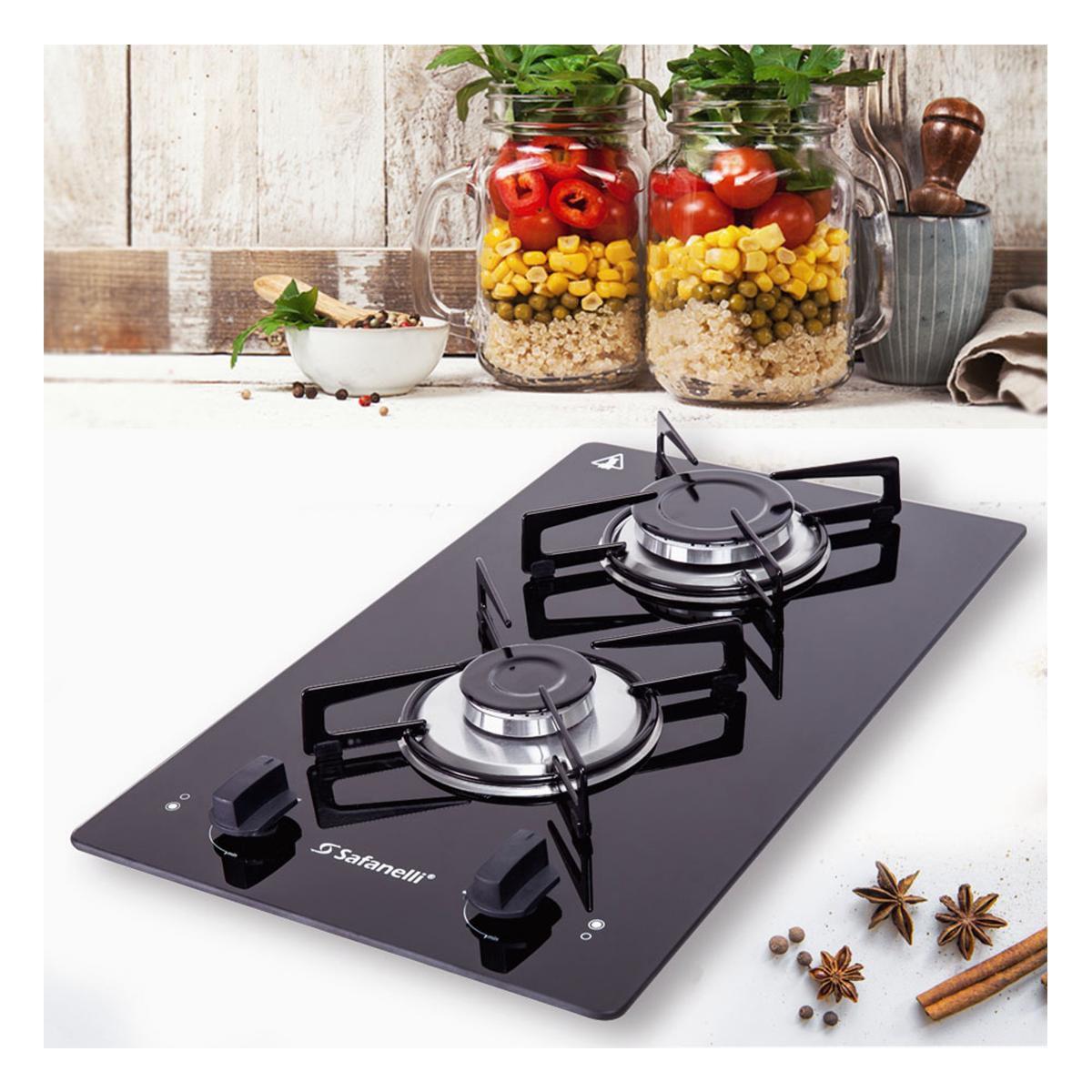 Cooktop Eletrico Safanelli com 2 Bocas Semplice FCP2 Preto Bivolt