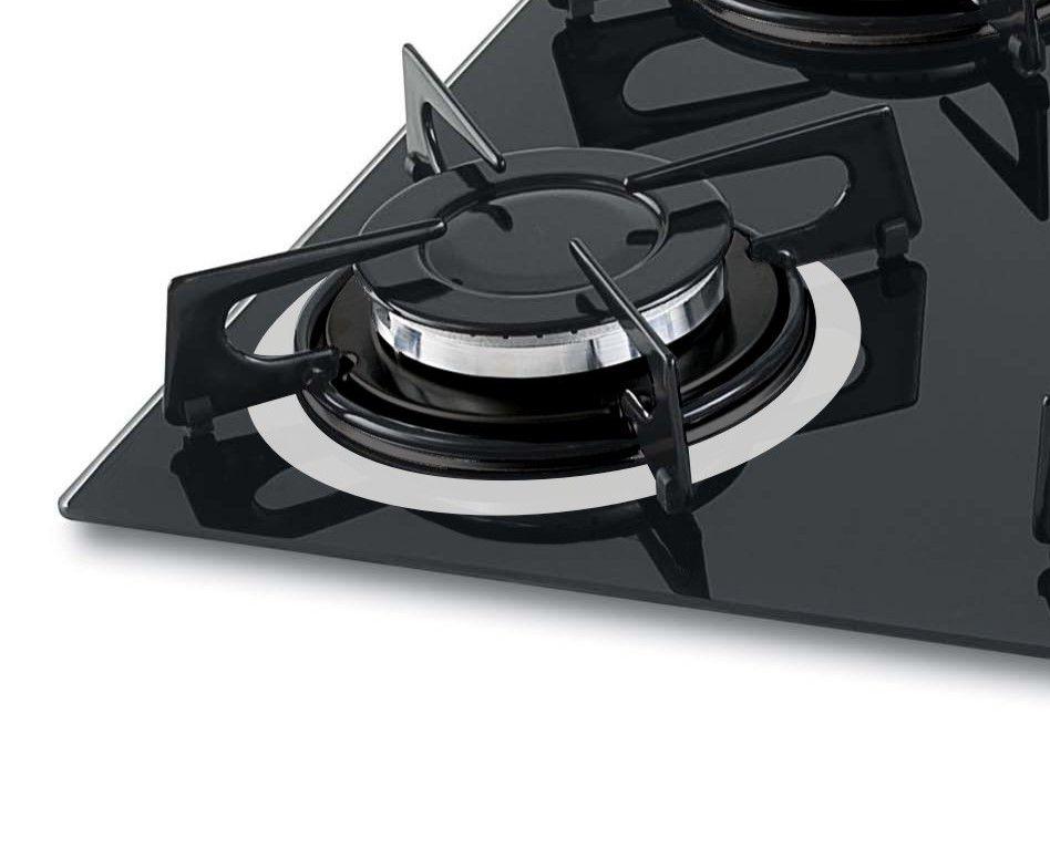 Cooktop Fischer 4 Bocas à Gás Mesa Vidro 1519 Bivolt Cooktop Magazine Luiza