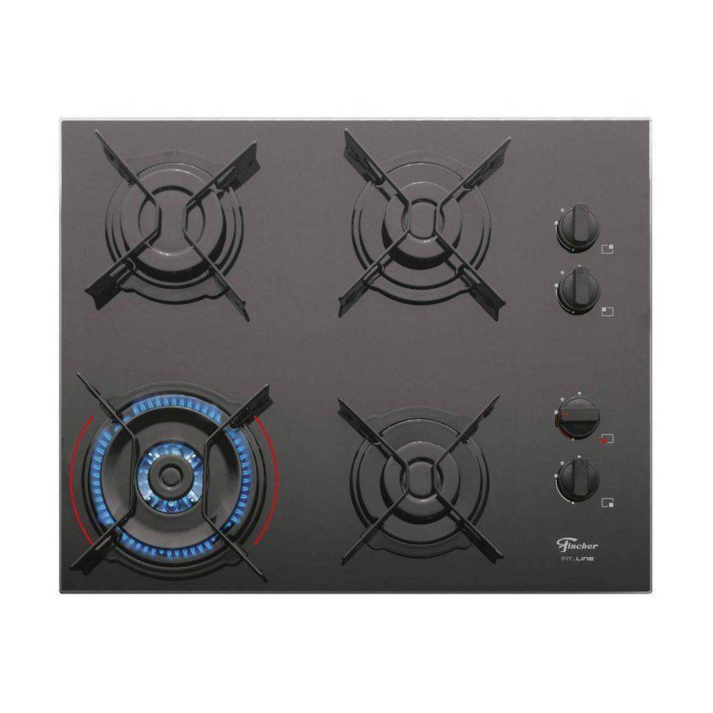 Cooktop Fischer 4 Bocas Tripla Chama Fit Line Acendimento Automático Cooktop Magazine Luiza