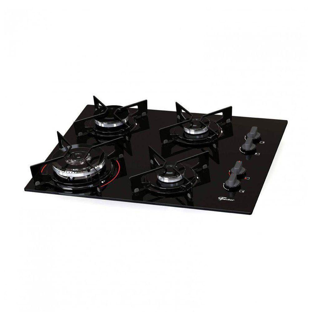 Cooktop Fischer 4 Bocas Tripla Chama Fit Line Acendimento Automático