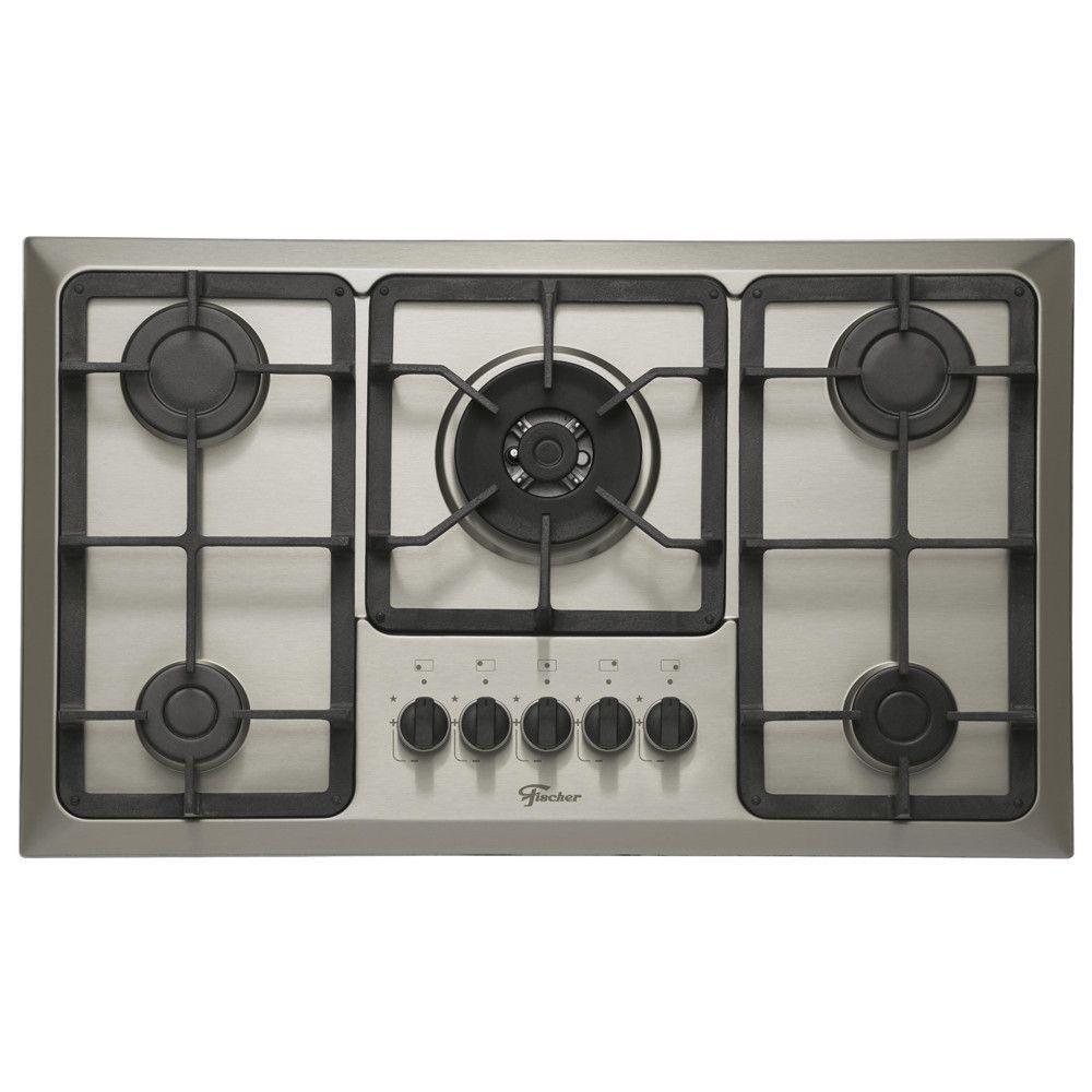 Cooktop Fischer 5 Bocas Tc Infinity a Gás com Mesa Inox Cooktop 5