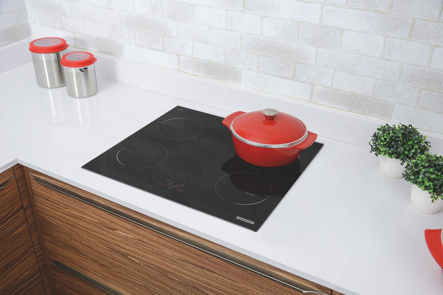 Cooktop Indução New Square Vitrocerâmico 4 Áreas Bocas 220v