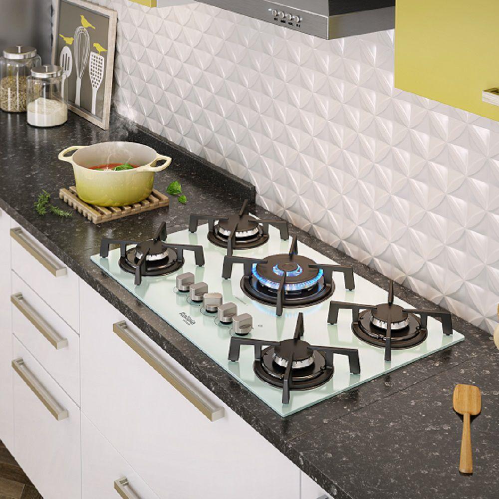 Cooktop Itatiaia 5 Bocas Vitrum Branco Tripla Chama Central Bivolt Cooktop 5 Bocas Magazine
