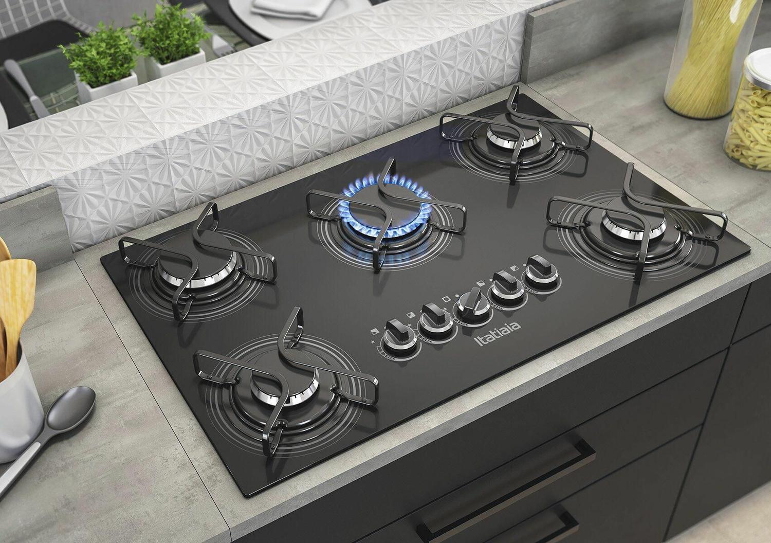 Cooktop Itatiaia NG 5 Bocas Preto Cooktop 5 Bocas Magazine Luiza