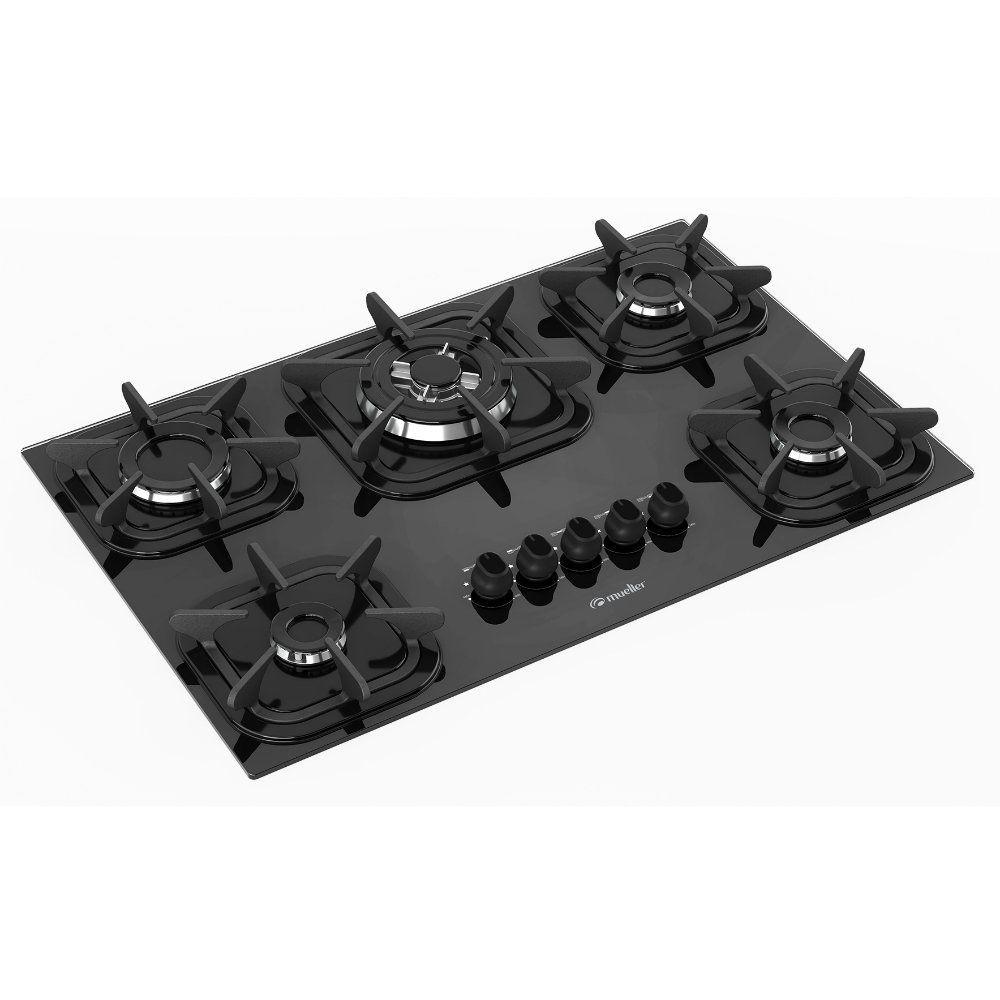 Cooktop Mueller 5 Bocas Tripla Chama Mueller Fogões Cooktop 5 Bocas