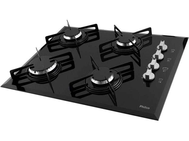 Cooktop Philco 4 Bocas Cook Chef 4 Bisote Preto Bivolt - Cooktop ...