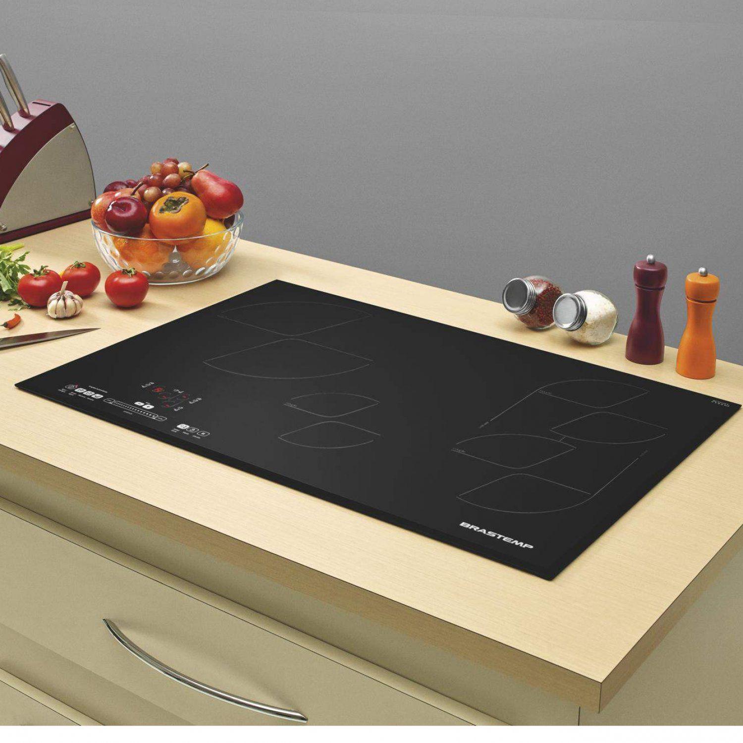 Cooktop por Indução 4 Bocas 220V Brastemp Preto Cooktop Magazine Luiza