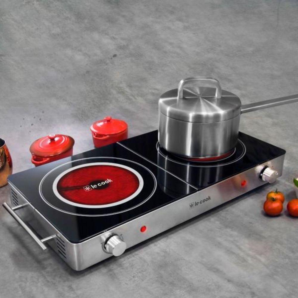 Cooktop Portátil Elétrico Vitrocerâmico 2 Bocas 220v Le Cook