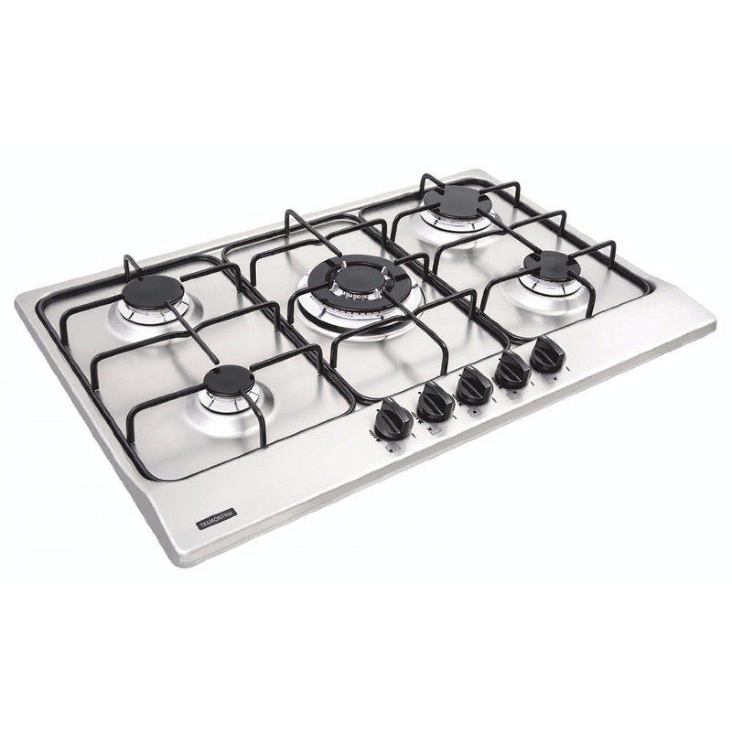 Cooktop Tramontina 5 Bocas a Gás Inox New Penta 5GXTRI75 Bivolt Inox
