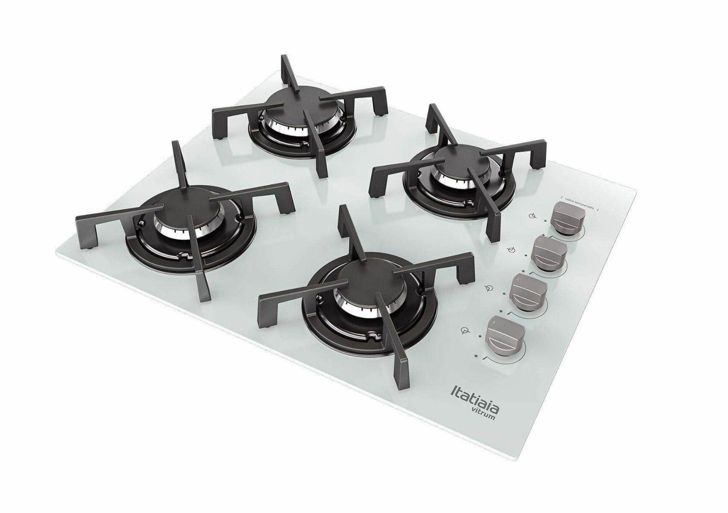 Cooktop Vitrum 4 Bocas Branco Itatiaia Cooktop 4 Bocas Magazine Luiza