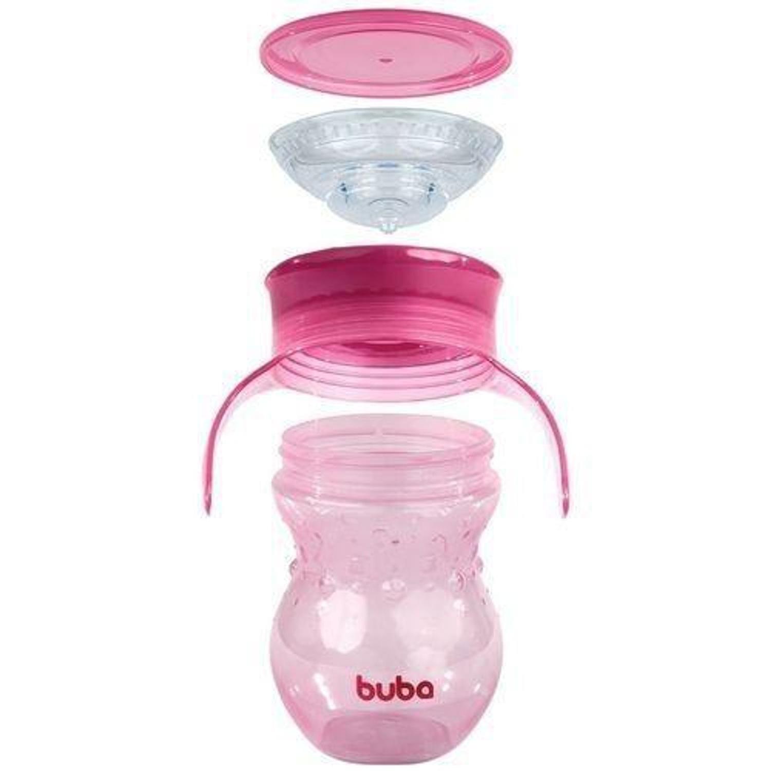Copo De Transição Antivazamento 360º Rosa Buba - Buba Toys - Copo de ...