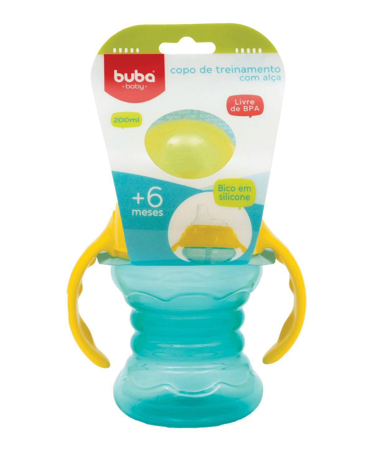 Copo de Treinamento Com Alça - 200 Ml - Azul e Amarelo - Buba - Copo de ...