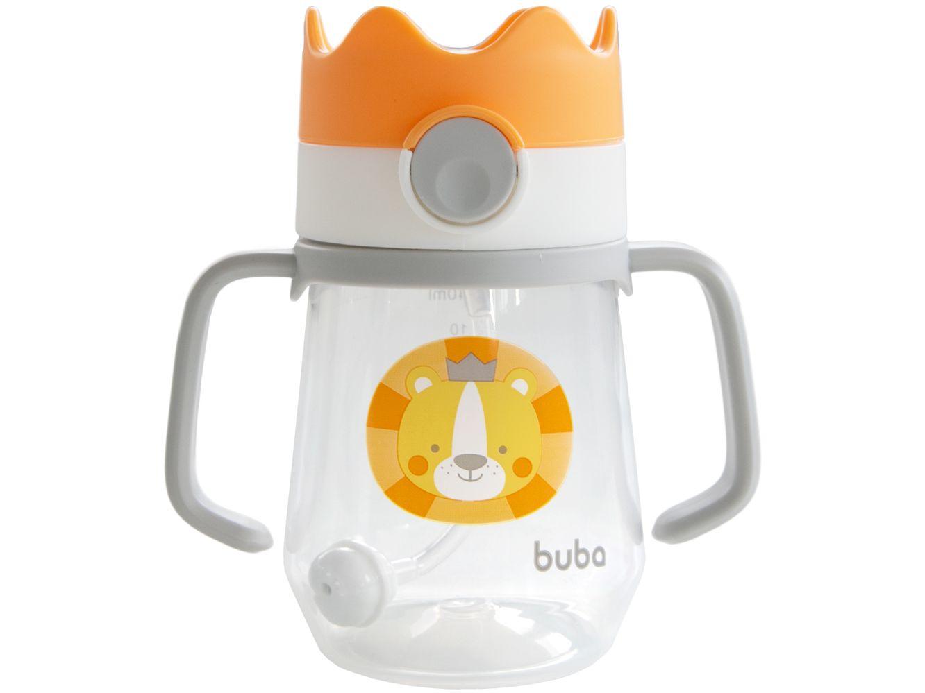 Copo Infantil com Canudo 240ml Buba Coroa Leão
