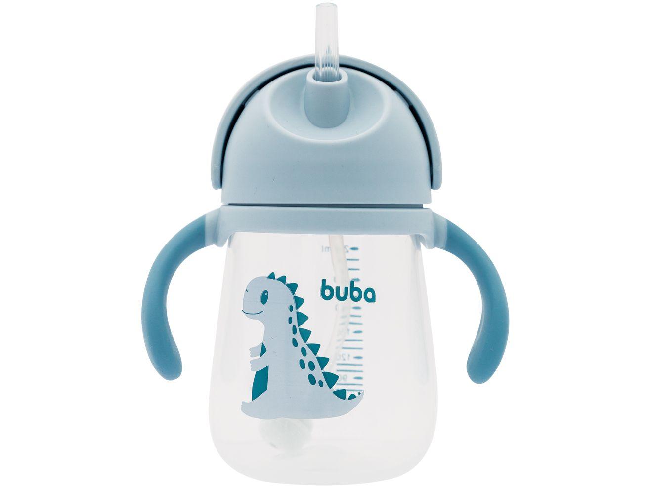 Copo Infantil com Canudo 240ml Buba Dino