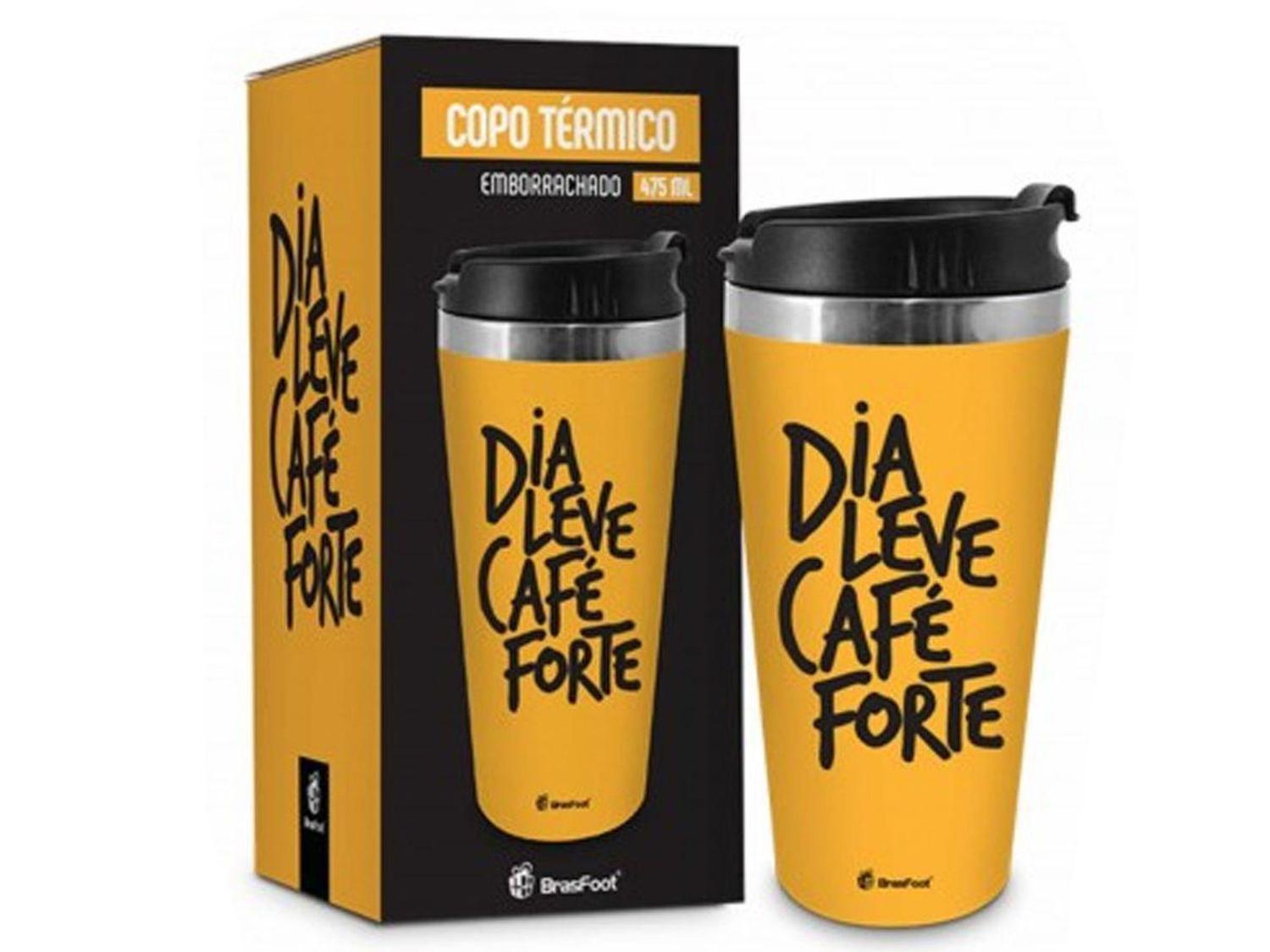 Copo Térmico Emborrachado Dia Leve Café Forte