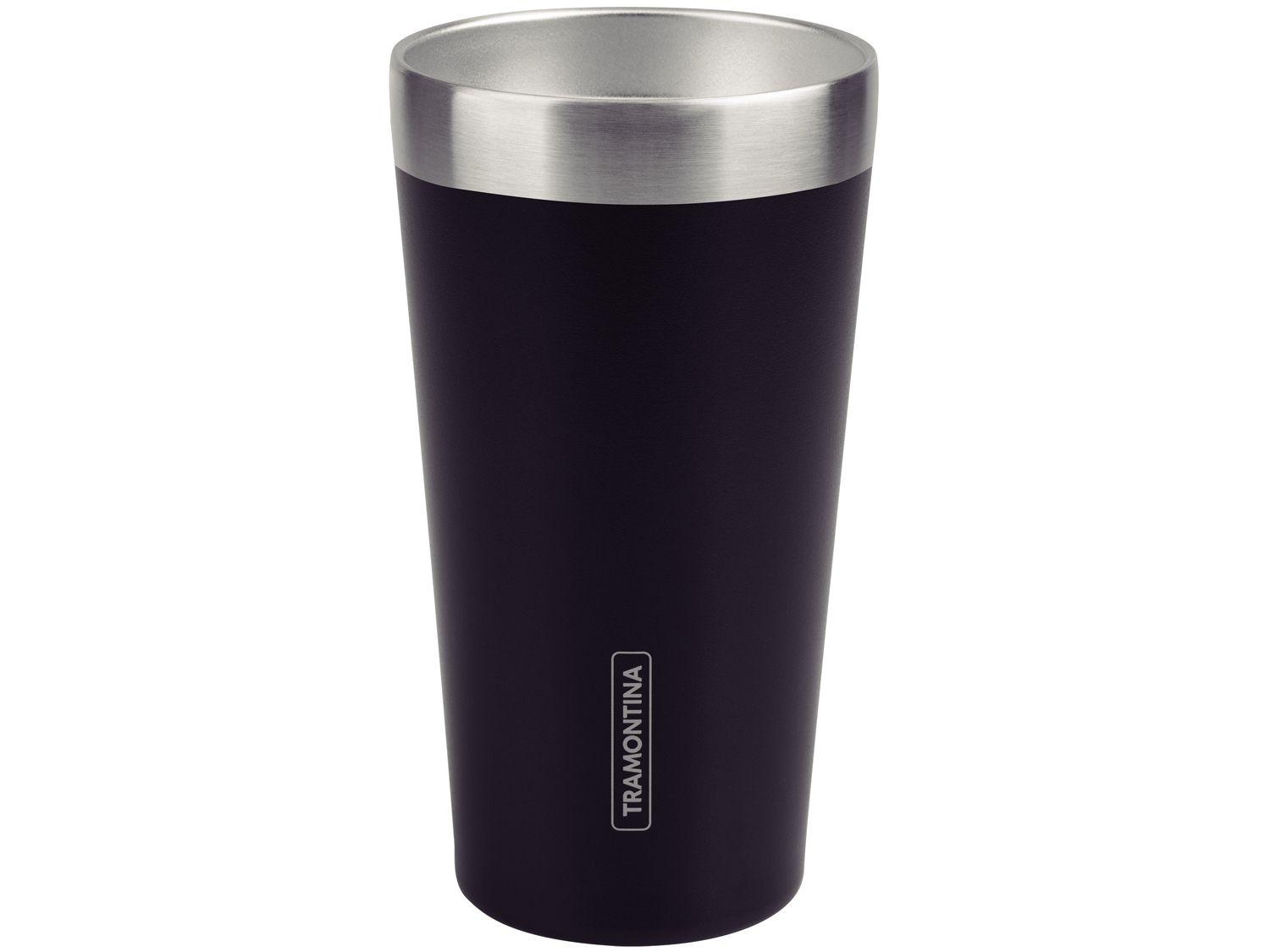 Copo Térmico Parede Dupla Tramontina Exata 61646400 Preto 420ml
