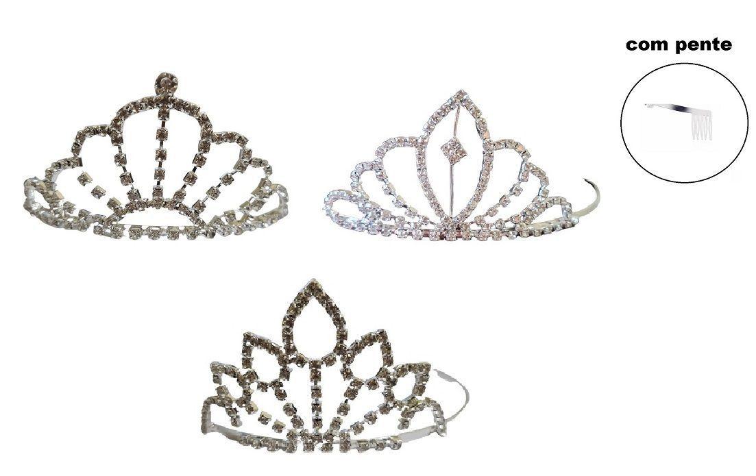 Coroa Tiara com pente strass Princesa Daminha Fantasia - Lynx produções -  Tiara de Festa - Magazine Luiza