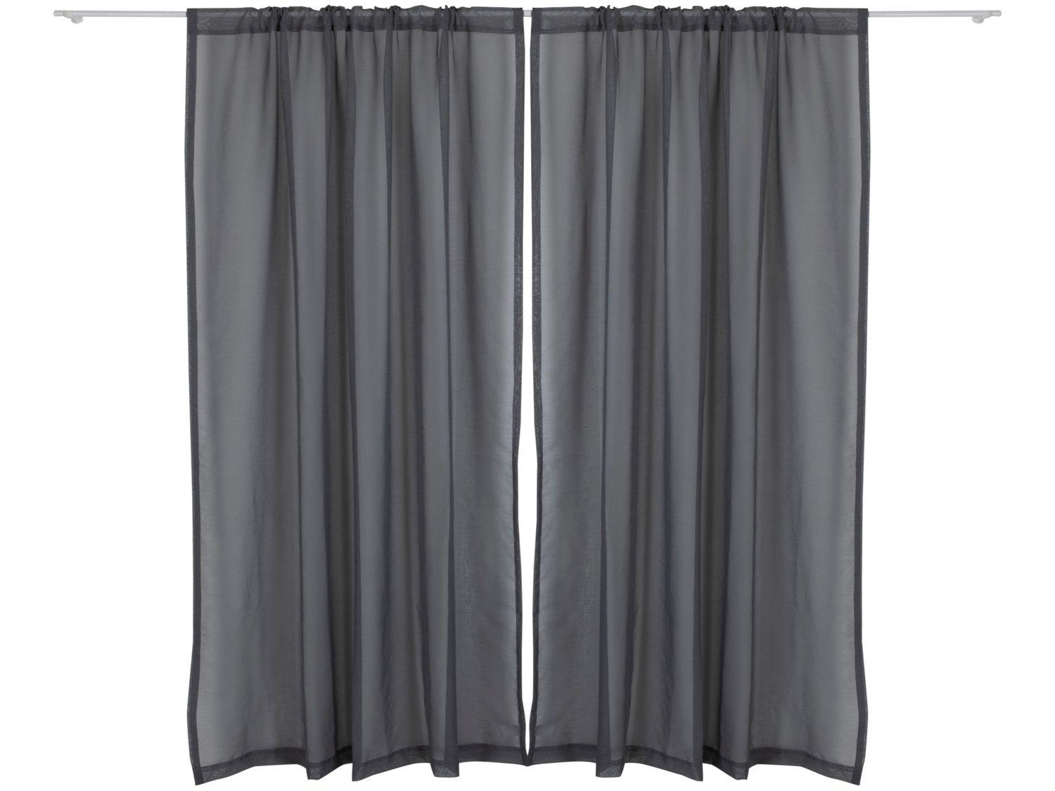Cortina Lartex Voil Chumbo Lins 230x270cm