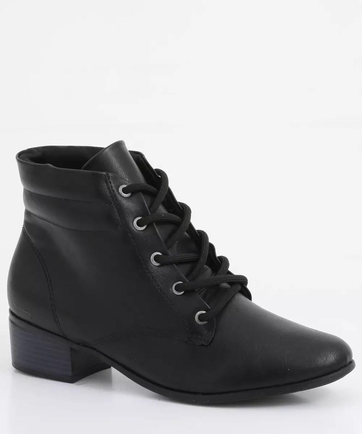 Coturno Comfortflex 2081305 - Cor: Preto - Tamanho: 34 - Coturno Feminino -  Magazine Luiza