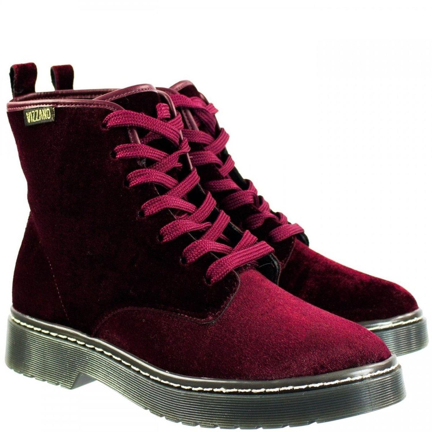 Coturno Feminino Vizzano 3055.100 - Cor: Vinho - Coturno Feminino -  Magazine Luiza