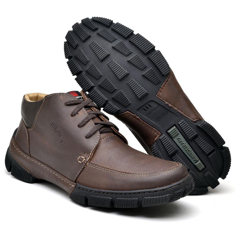 Coturno Masculino Ortopédico Couro Cadarço Estilo Conforto - Sapatoterapia  - Coturno Masculino - Magazine Luiza