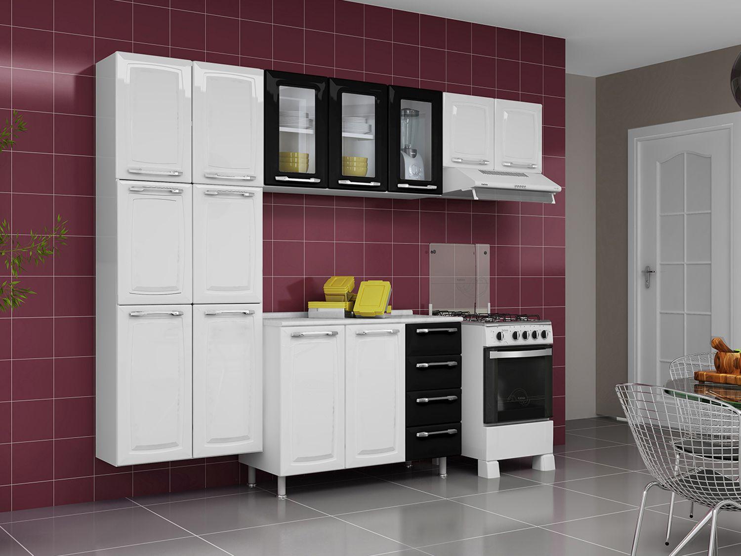Cozinha Compacta Itatiaia Criativa MXII 11 Portas Aço