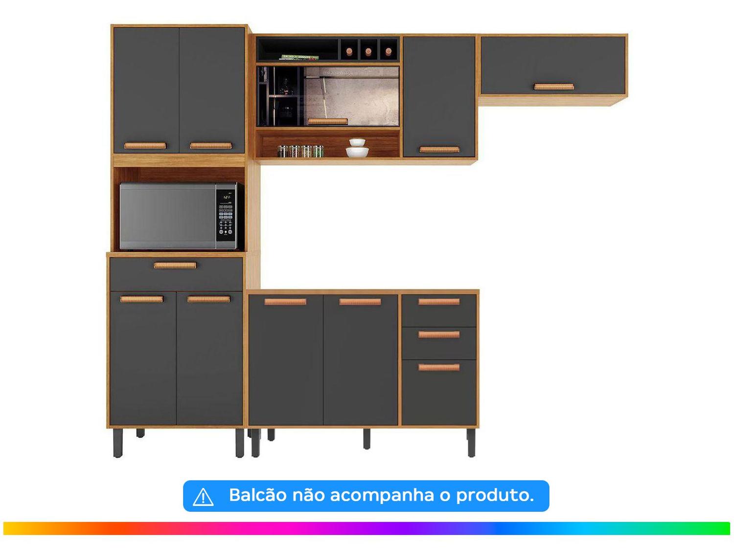 Cozinha Compacta Itatiaia Nápoles 7 Portas 1 Gaveta