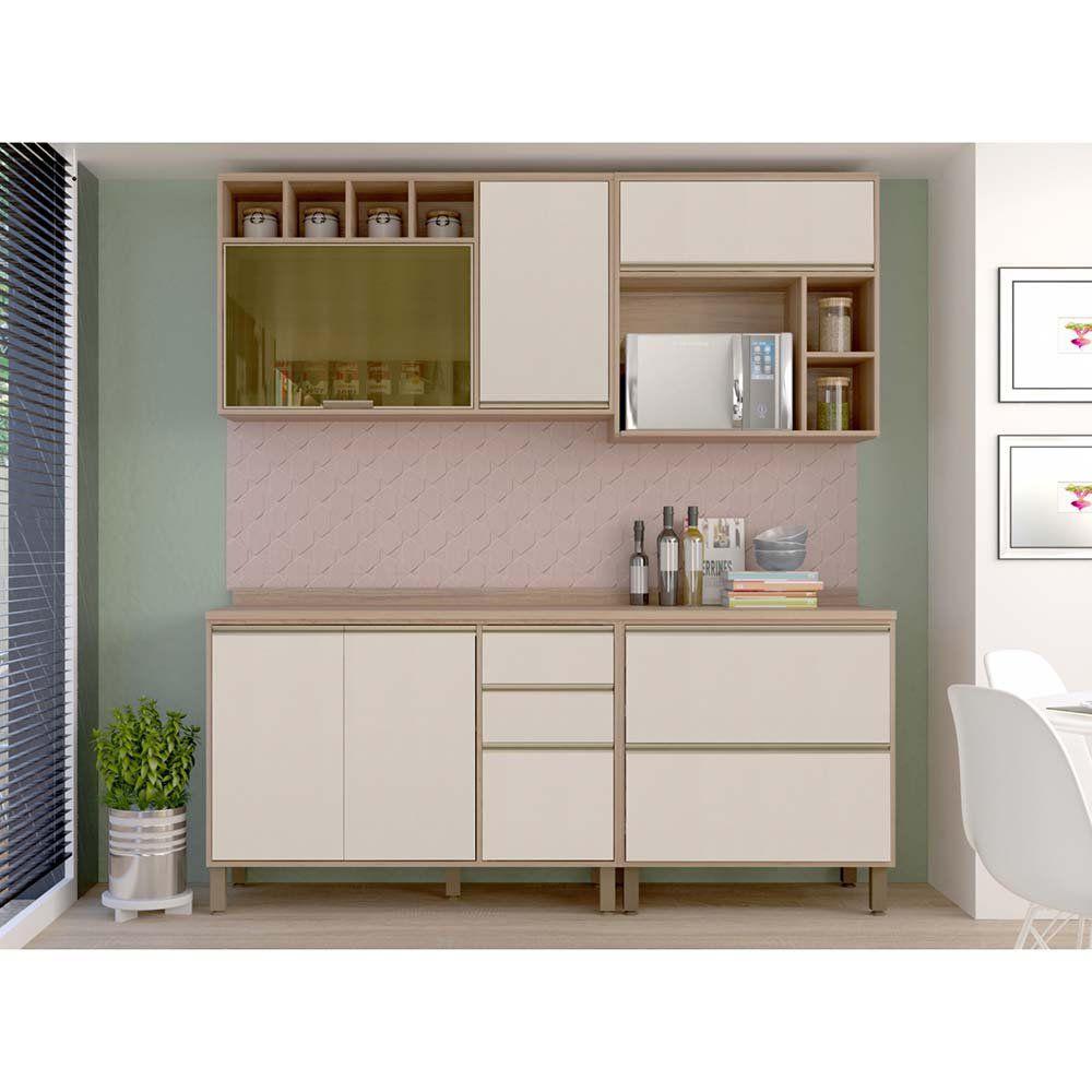 Armario De Cozinha 6 Nichos Bmu109 Branco Brv Moveis