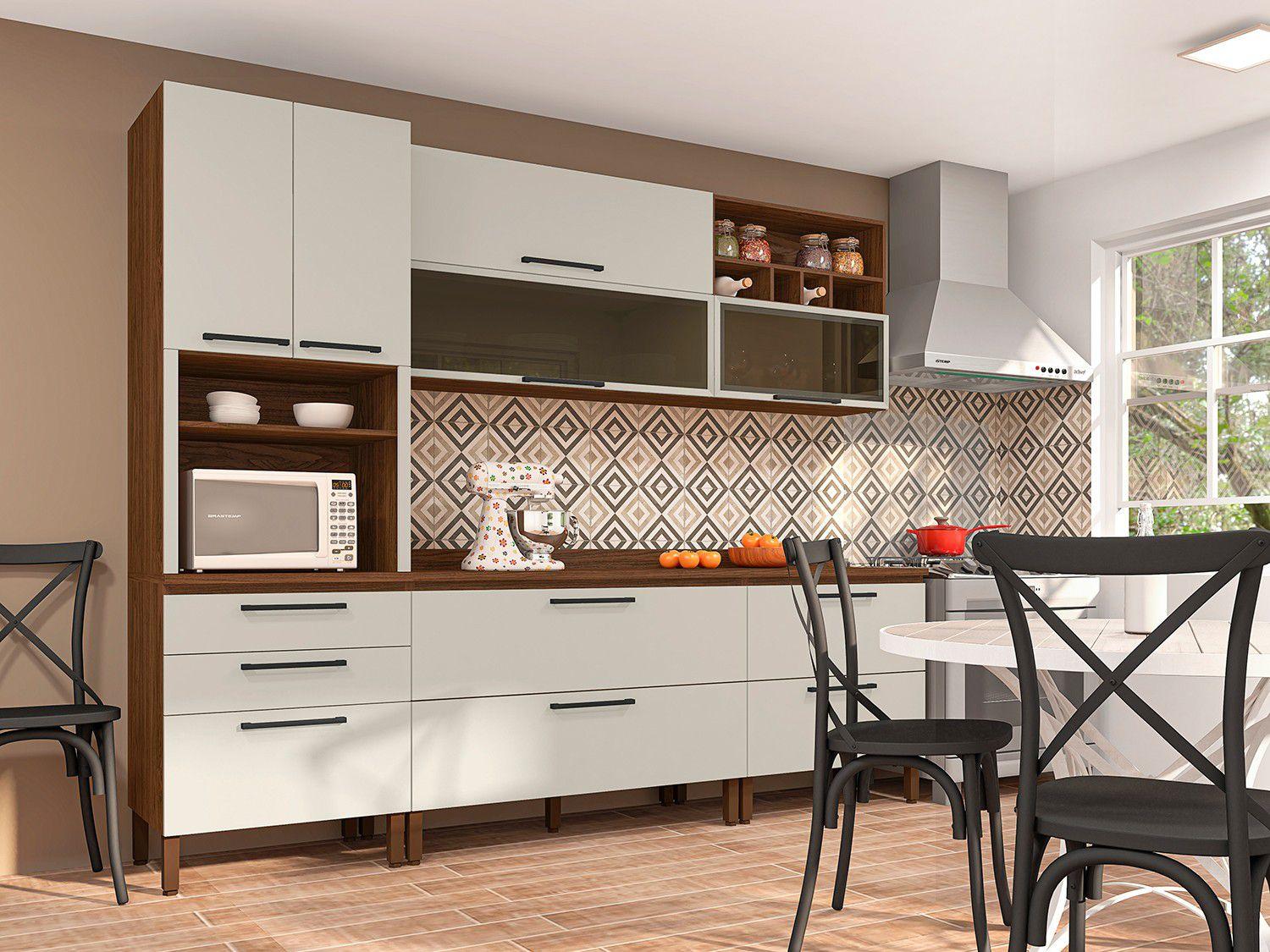 Cozinha Completa Kits Paraná Viv Concept - com Balcão Nicho para Micro ...